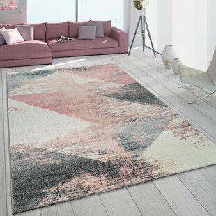 Modern Living Room Rug Pink Fur Short Erica Colorfast Practical New