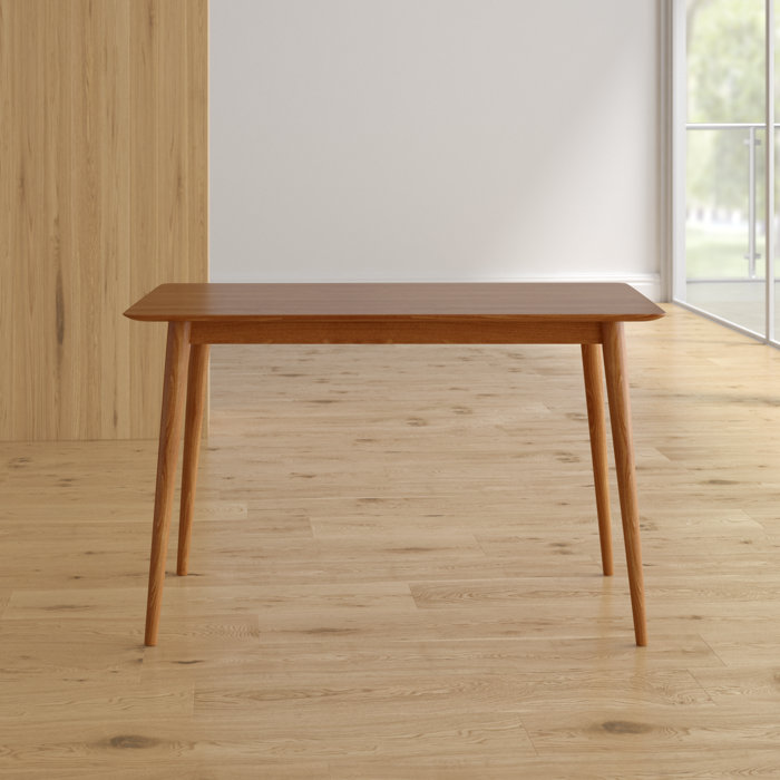 Goodyear Mid Century Modern Solid Wood Dining Table