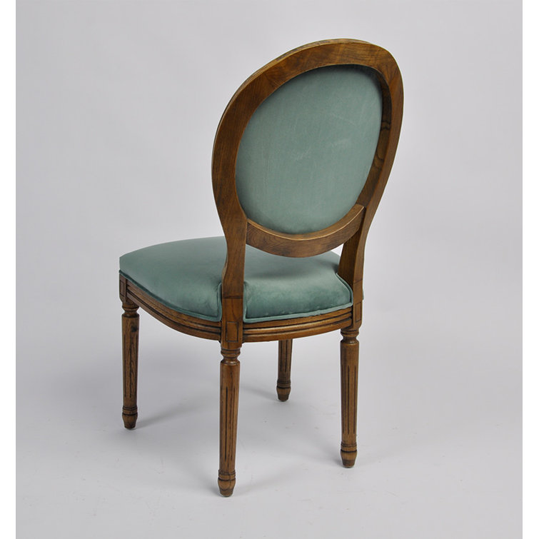 Astoria Grand Marland Velvet King Louis Back Side Chair In Teal Reviews Wayfair