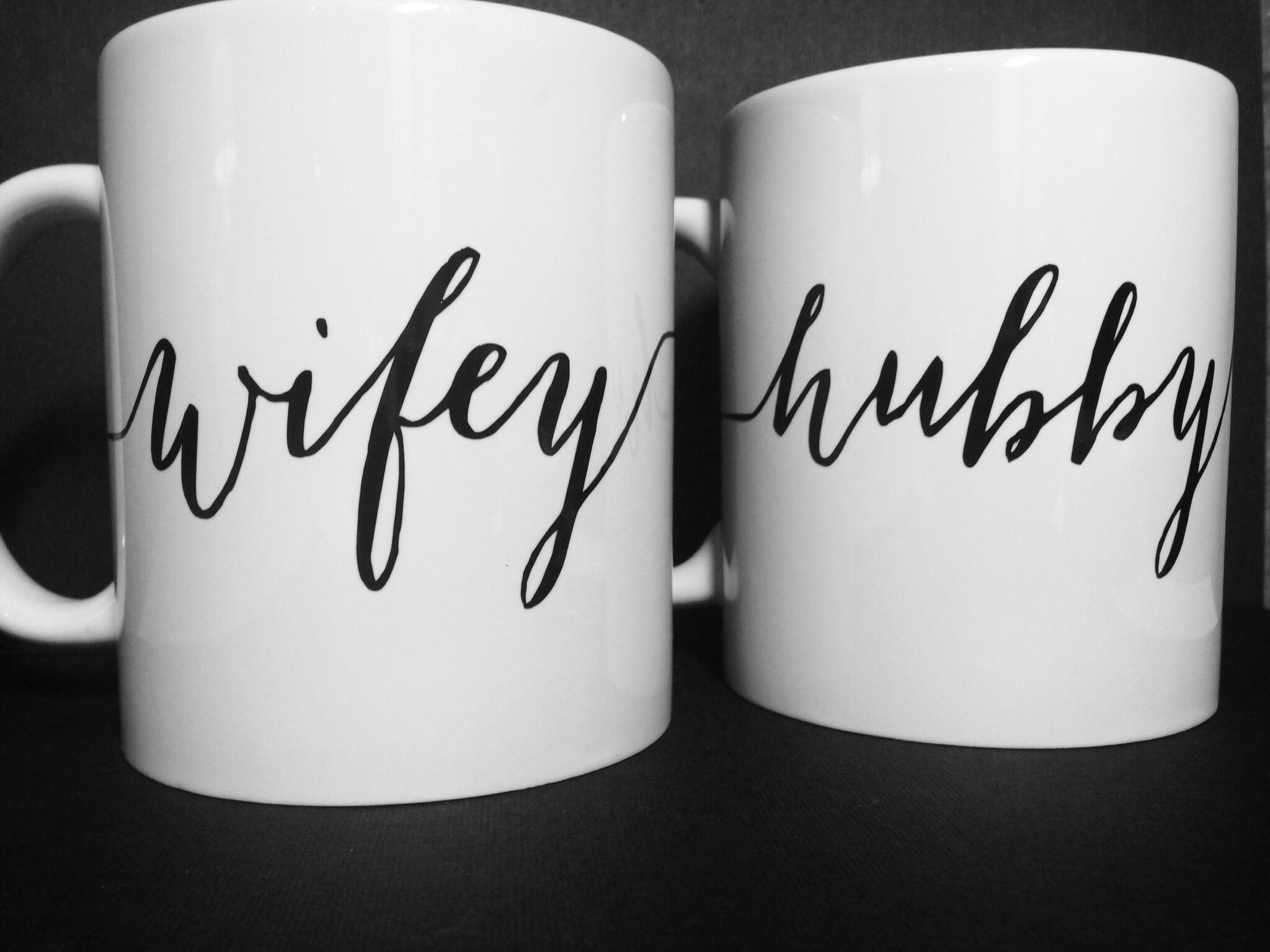 hubby wifey coffee mugs