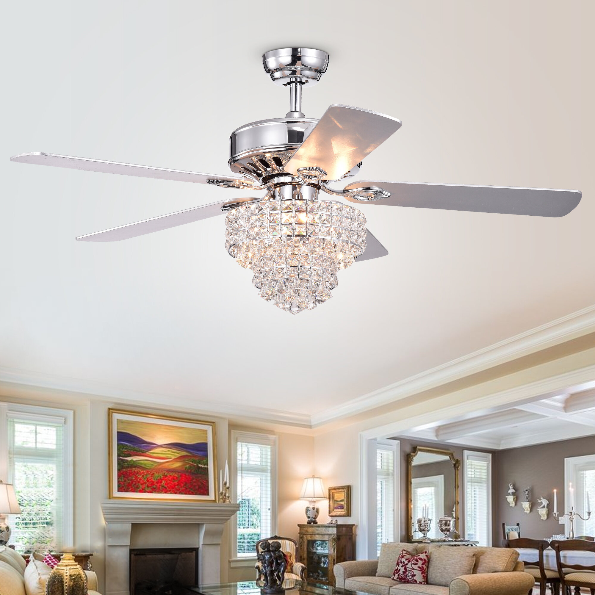 52 Scheid 5 Blade Ceiling Fan With Remote Light Kit Included