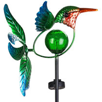3D Wind Spinner Stainless Steel Hummingbird Garden Decor Wind Chime Healing Gift 