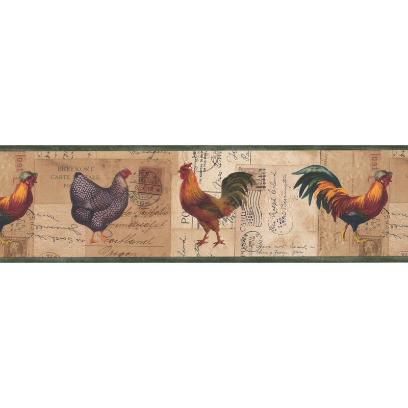 Fleur De Lis Living Driffield Rooster Chicken On Postcard 7 L X