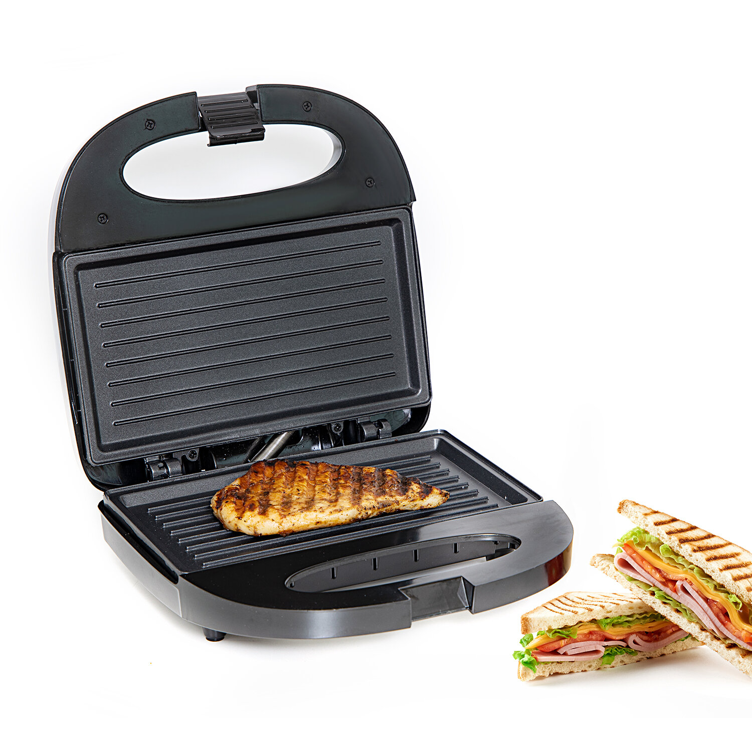Waffle Pancake Snack Griddle Pan Kitchen Tortillas Sandwich Maker Double-Sided Frying Pan Sandwich Maker Double-Coated Non-Stick Grilled Sandwich and Panini Maker 