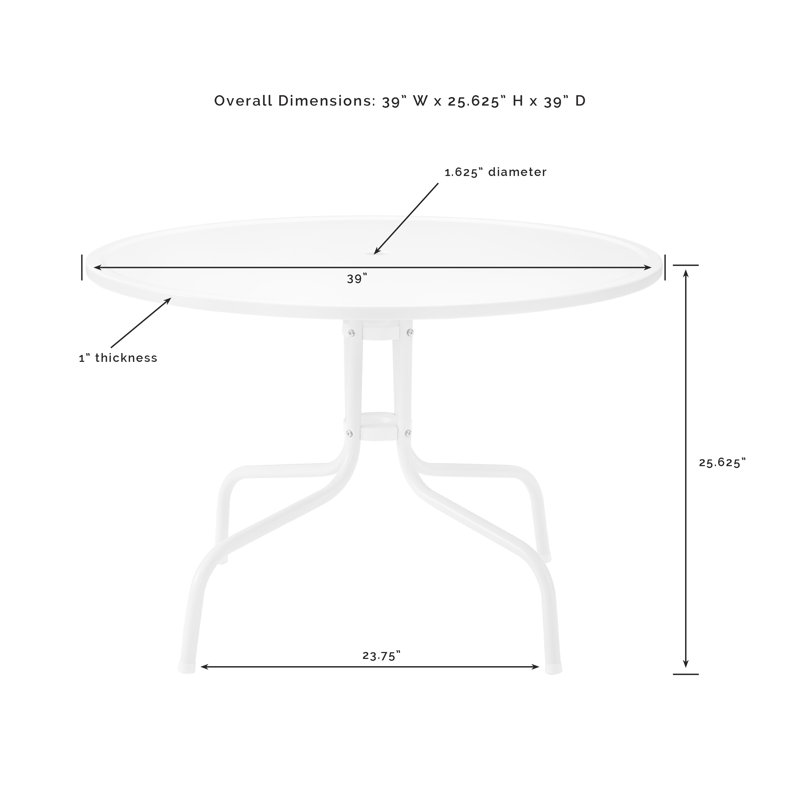 Crosley Ridgeland 5pc Outdoor Dining Set White Gloss White Satin Dining Table 4 Chairs Reviews Wayfair