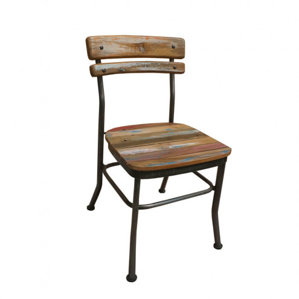 Reclaimed Teak Boat Wood Side Chair by VivaTerra