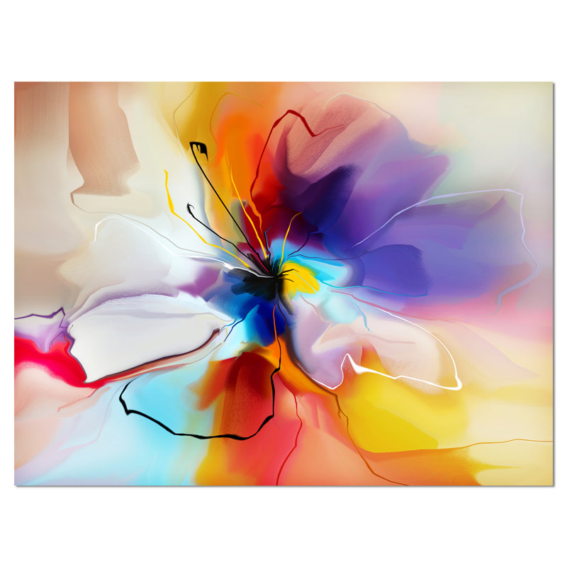 East Urban Home Creative Flower In Multiple Colors Painting On
