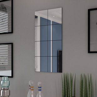 Stick On Bathroom Mirror Wayfair Co Uk 8 Piece Bathroom Vanity Mirror Set Of