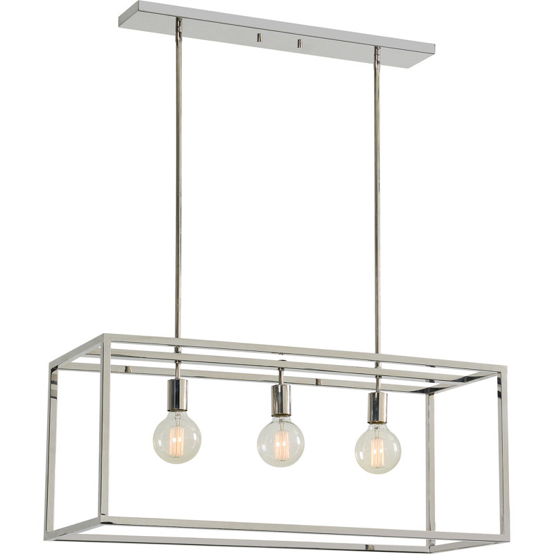 Brayden Studio Giard Stainless Steel Ceiling Fixture 3 Light Giard Stainless Steel Ceiling Fixture