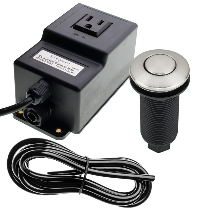 Single Outlet Sink Garbage Disposal Air Activated Switch Single Outlet Sink Garbage Disposal Air Activated Switch