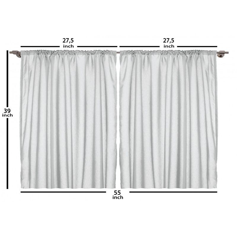 East Urban Home 2 Piece Barn Wood Wagon Wheel Kitchen Curtain