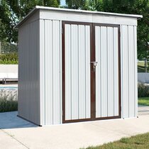 Galvanize Metal Garden Storage Shed Foundation Kit House Pent Apex Roof 4/6/10FT 
