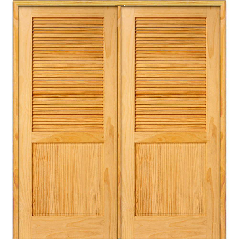 Verona Home Design Half Double Solid Manufactured Wood Louvered Mdf Verona Home Design Half Double Solid Manufactured Wood Louvered Mdf Prehung Interior Door Wayfair