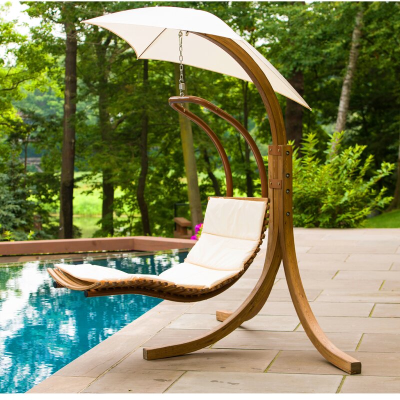 Hanging Chaise Lounger with Stand.