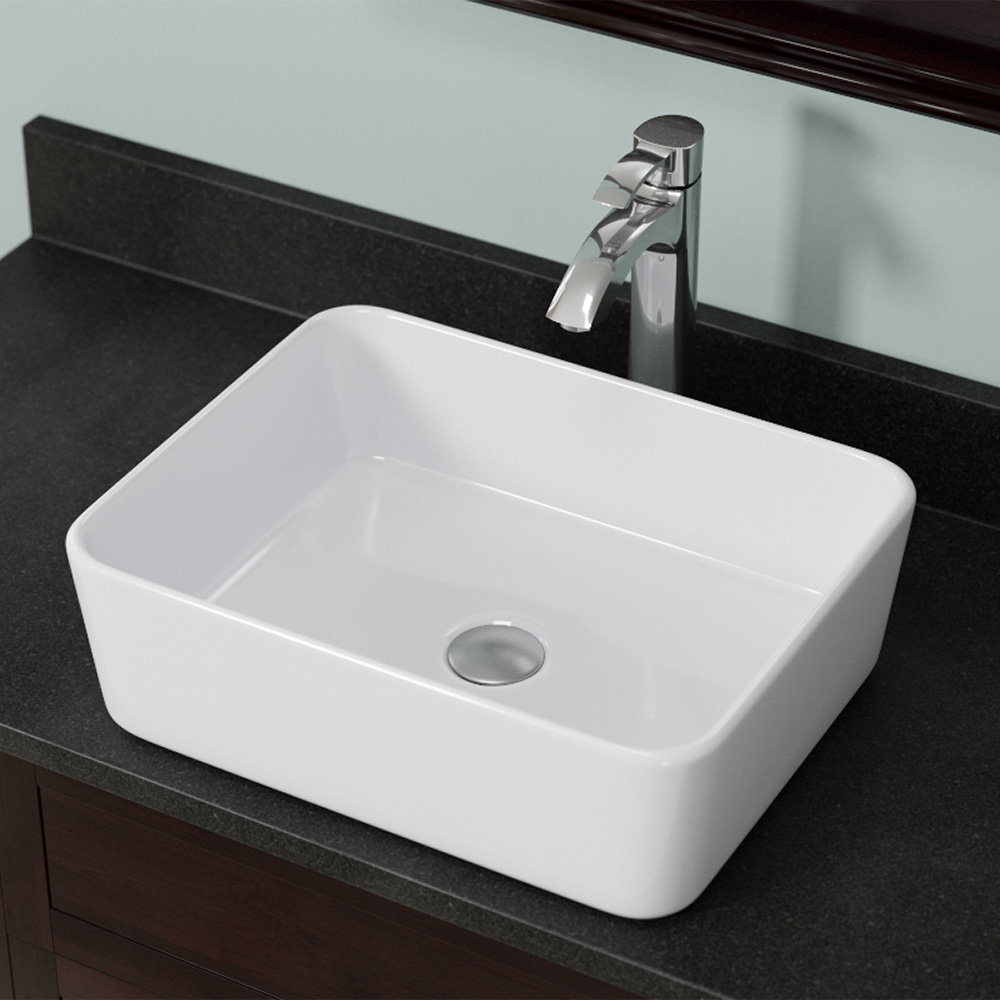 MRDirect Vitreous China Rectangular Vessel Bathroom Sink & Reviews