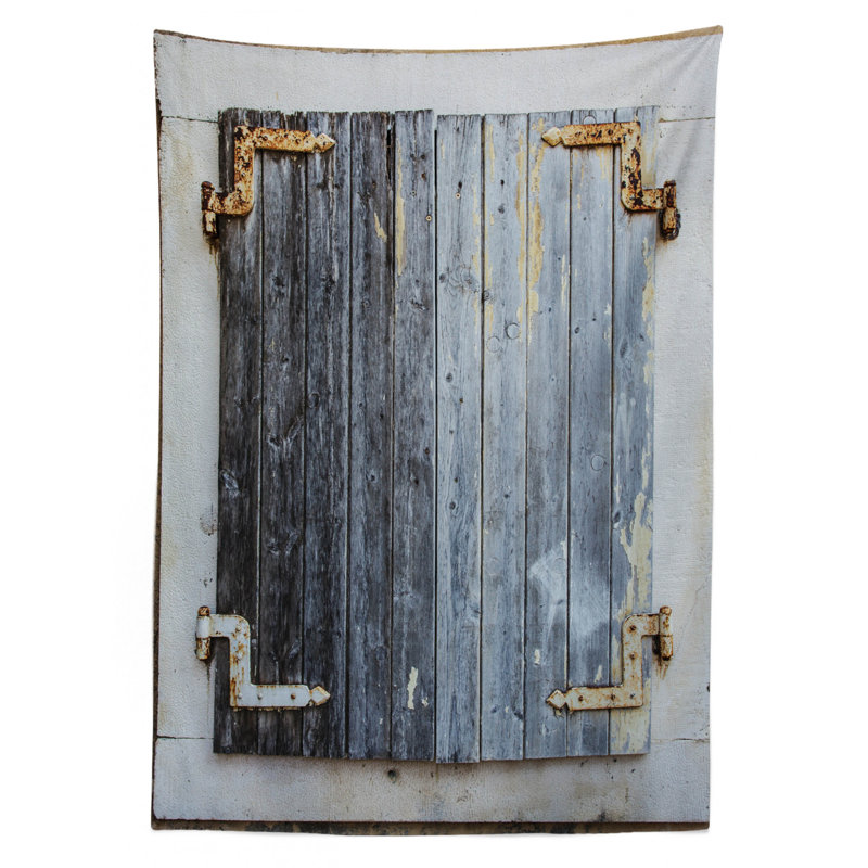East Urban Home Ambesonne Shutters Tablecloth Wooden Window