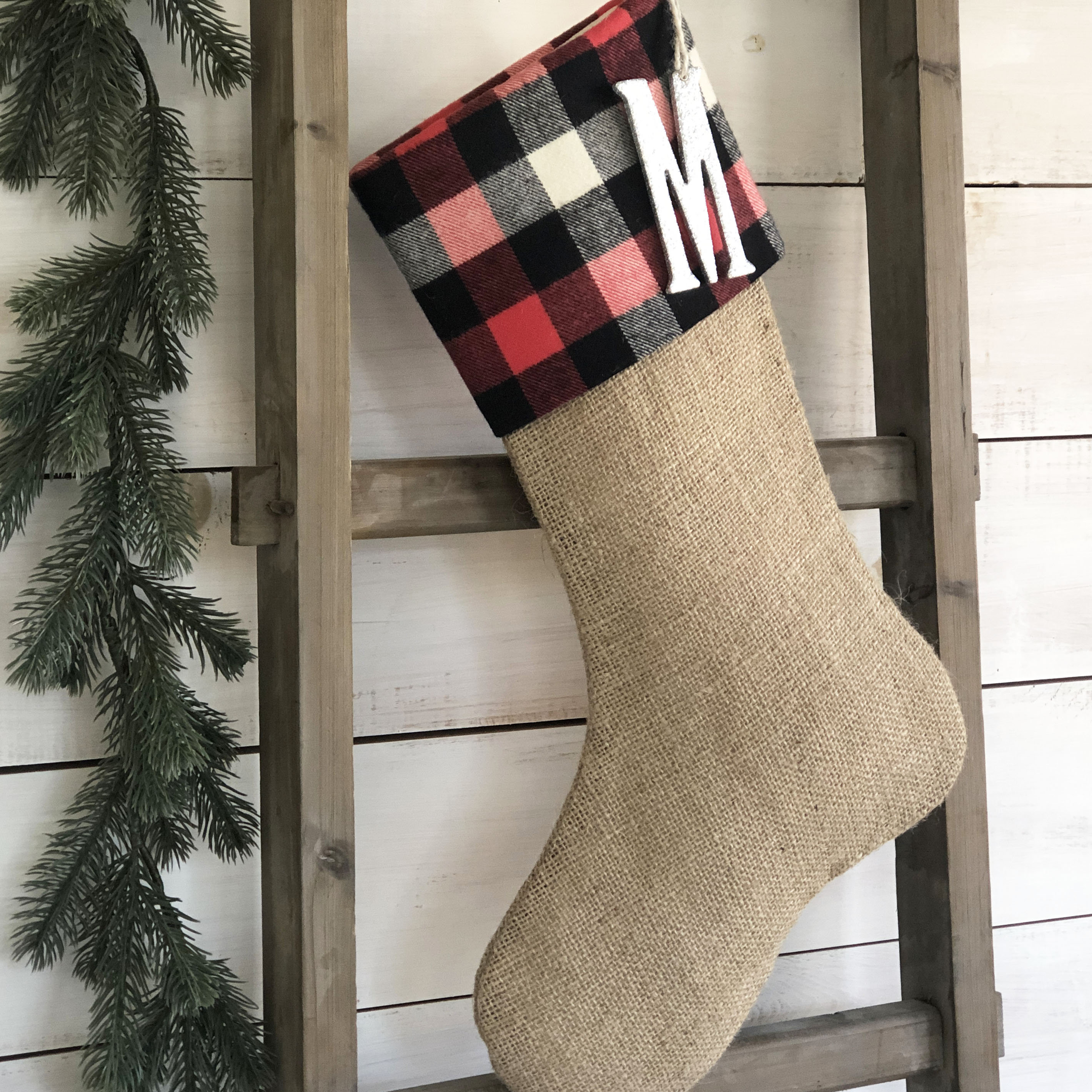 buffalo check burlap