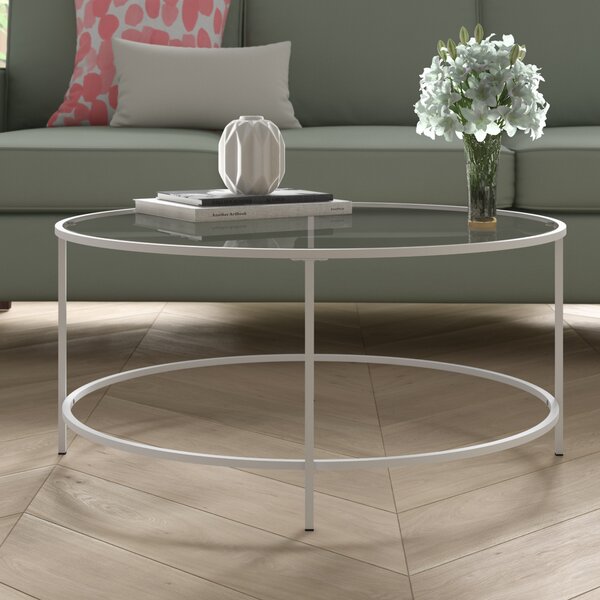 wayfair round white coffee table