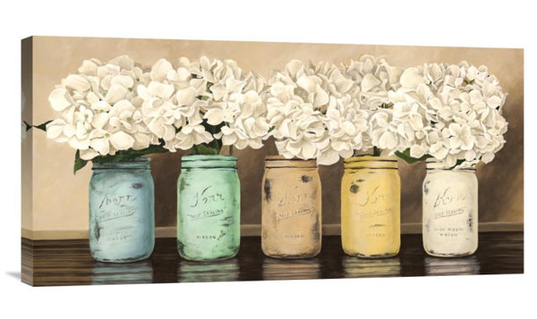 Laurel Foundry Modern Farmhouse Hydrangeas In Mason Jars