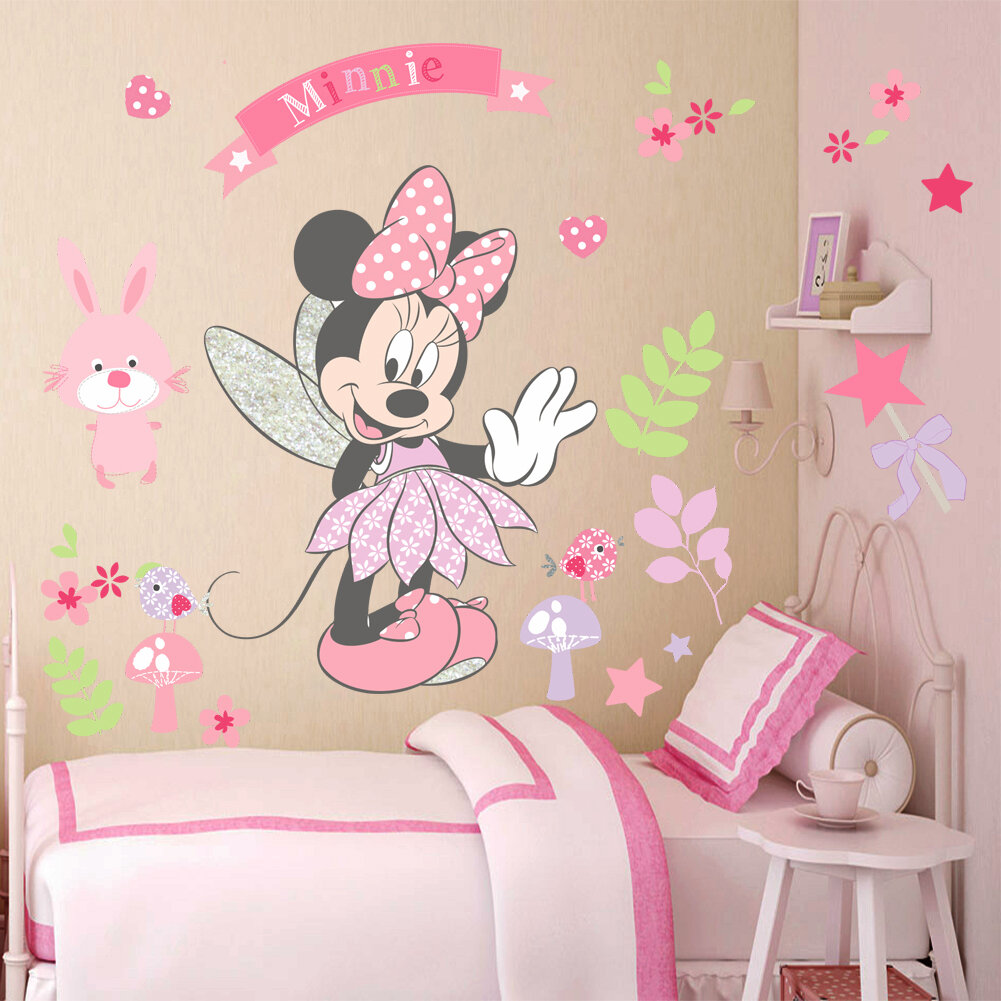 MINNIE MOUSE DISNEY  LOT OF  STICKER WALL DECAL 