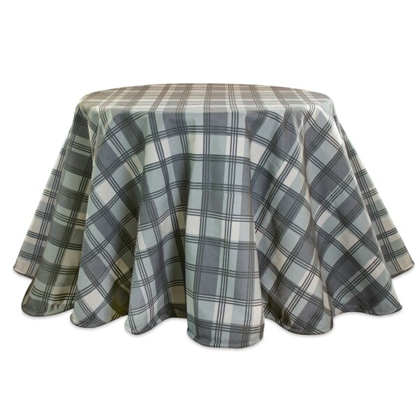 grey plaid tablecloth