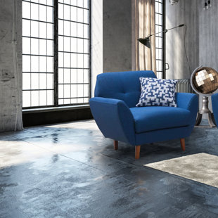 Heaton Linen Armchair by George Oliver 2019 Coupon