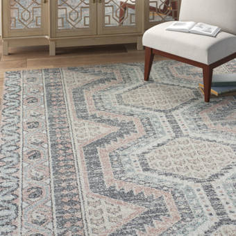 Orren Ellis Debord Blue Ivory Gray Area Rug Reviews Wayfair