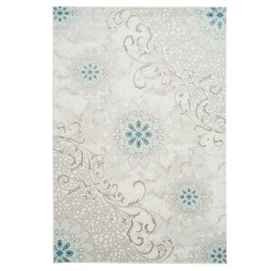 Bannerdown Lily Floral Cream/Green Area Rug