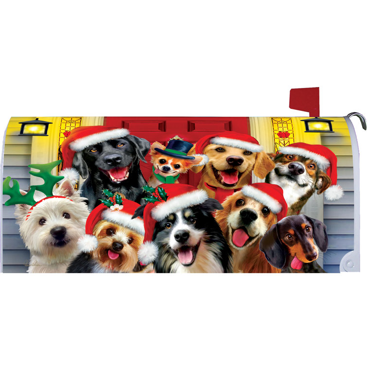 Custom Decor Christmas Dogs Mailbox Cover & Reviews Wayfair
