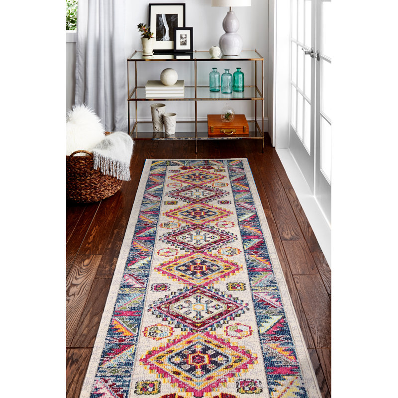 World Menagerie Chunn Pink/Blue/Yellow Area Rug & Reviews Wayfair