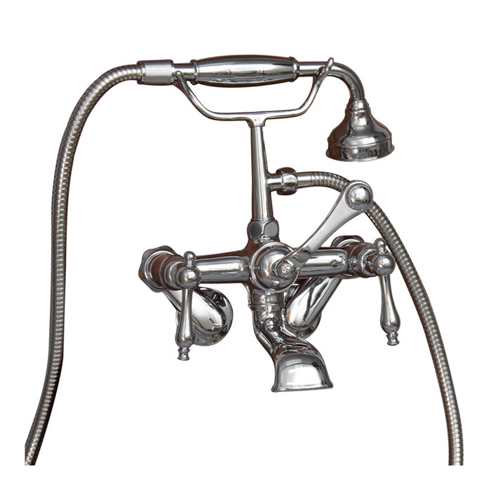 Cahabaclassics 3 Handle Wall Mounted Clawfoot Tub Faucet Wayfair