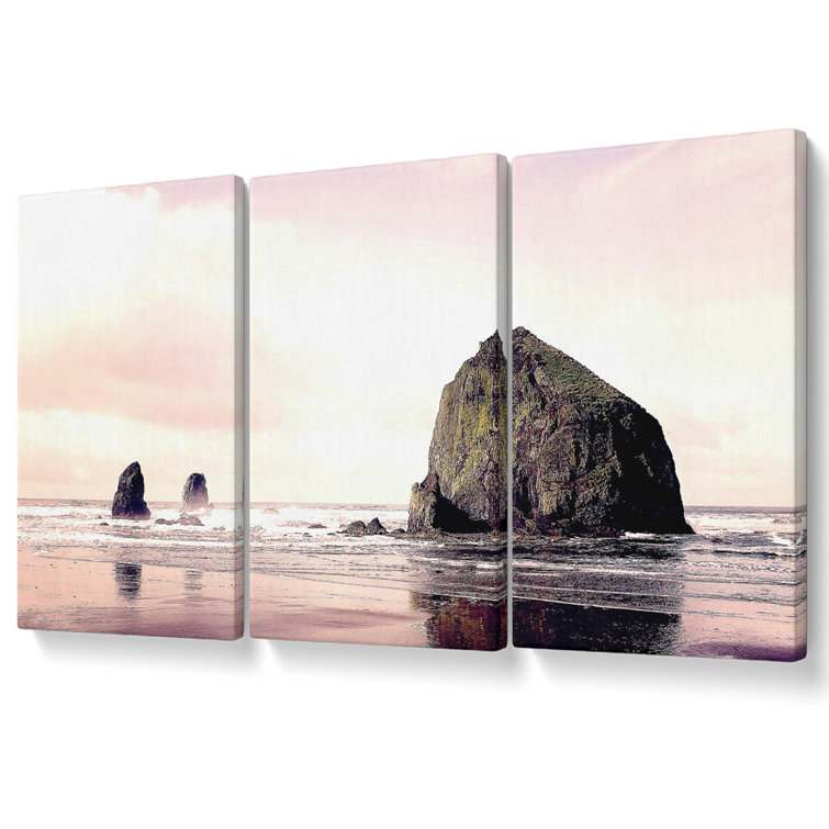 Highland Dunes Cannon Beach Canvas 3 Panel Set | Wayfair.co.uk