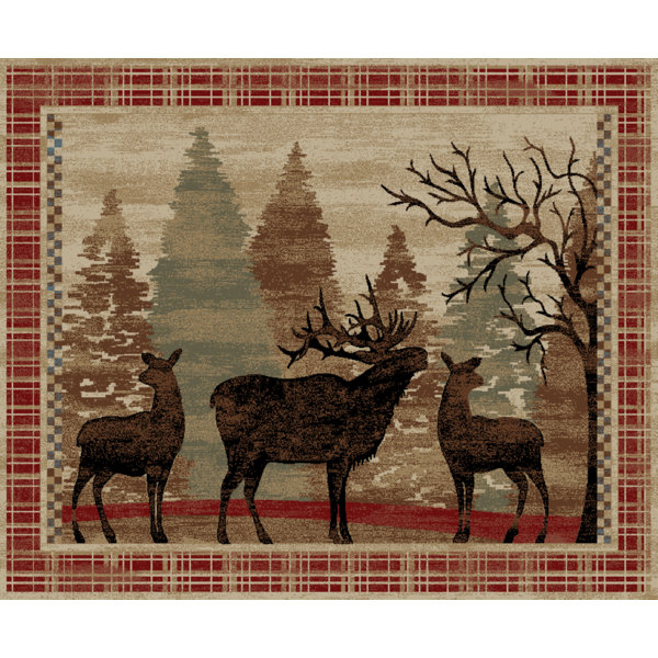 Loon Peak® Windsor Lane Looped/Hooked Beige/Brown Area Rug | Wayfair Windsor Lane Looped/Hooked Beige/Brown Area Rug
