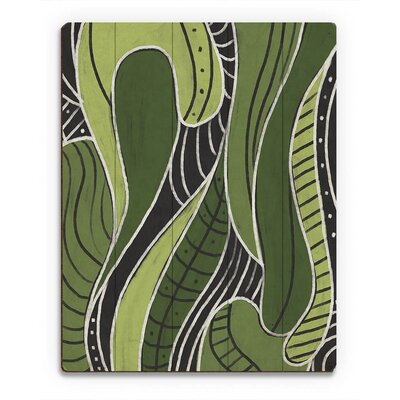 Tribal Motions Green Painting Print on Plaque Click Wall Art Size: 12