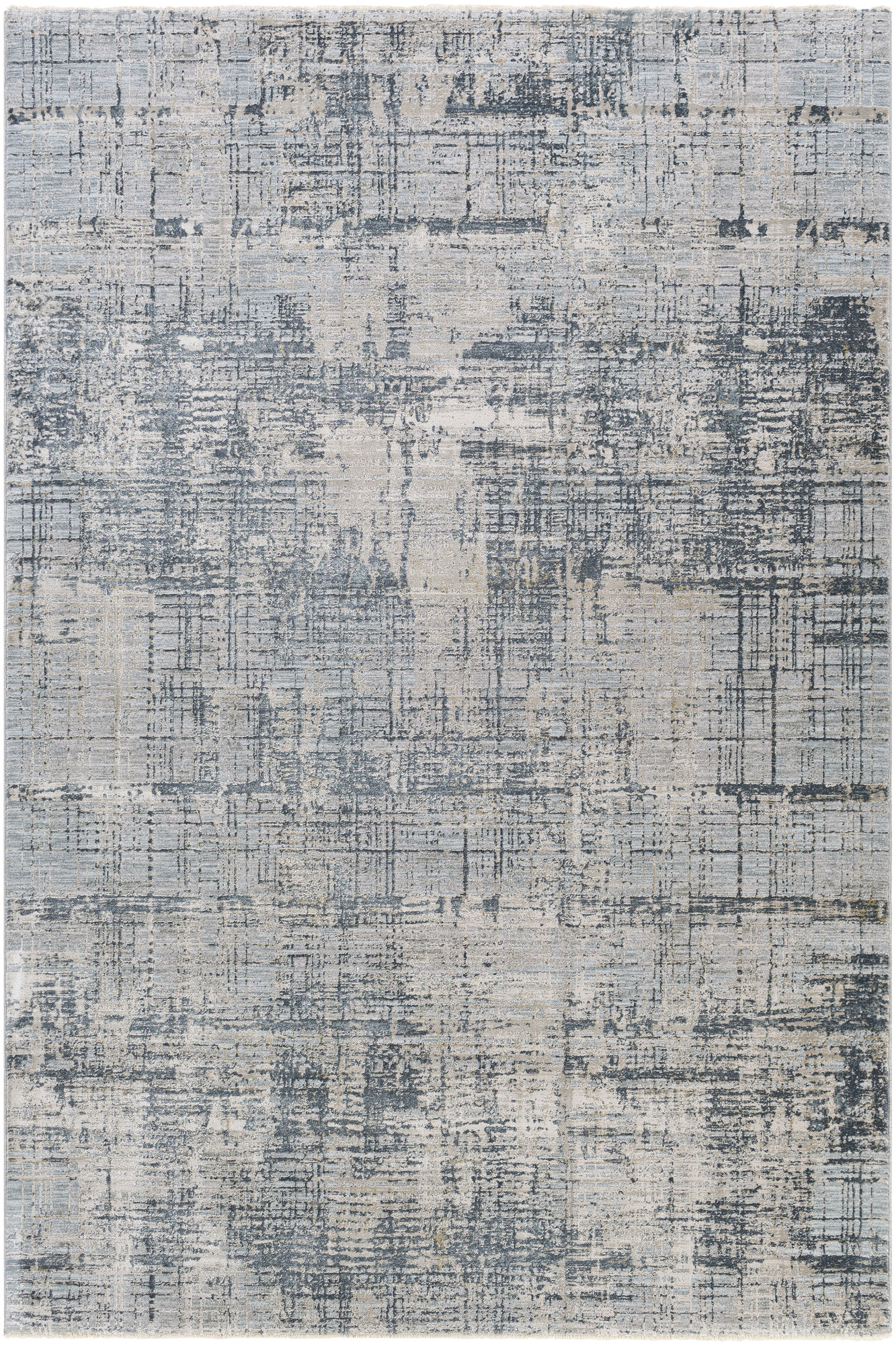 17 Stories Bannon Power Loom Blue/Gray Rug | Wayfair