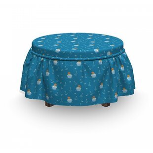 Nautical Concept Ottoman Slipcover (Set Of 2) By East Urban Home