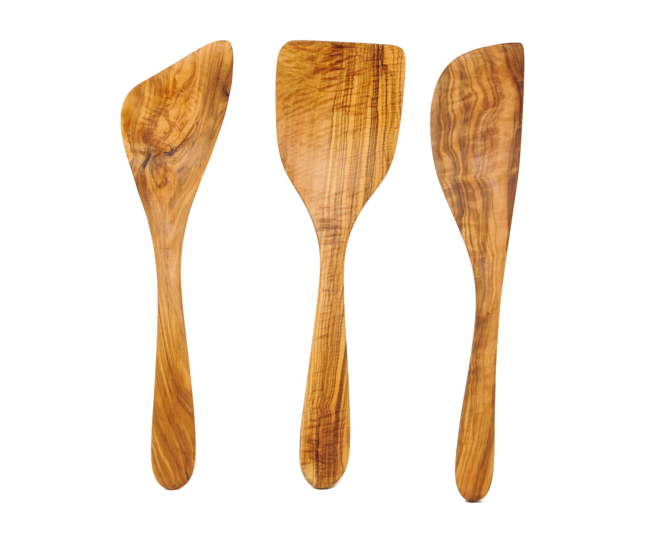 Spatula Spoon Cooking Utensil Set 3pc Olive Wood Flipper handcrafted 12'' 