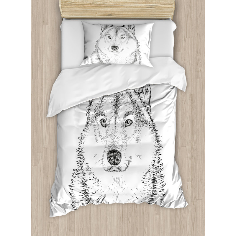 East Urban Home Animal Wildlife Woods Winter Wolf Dog Sketchy Hand