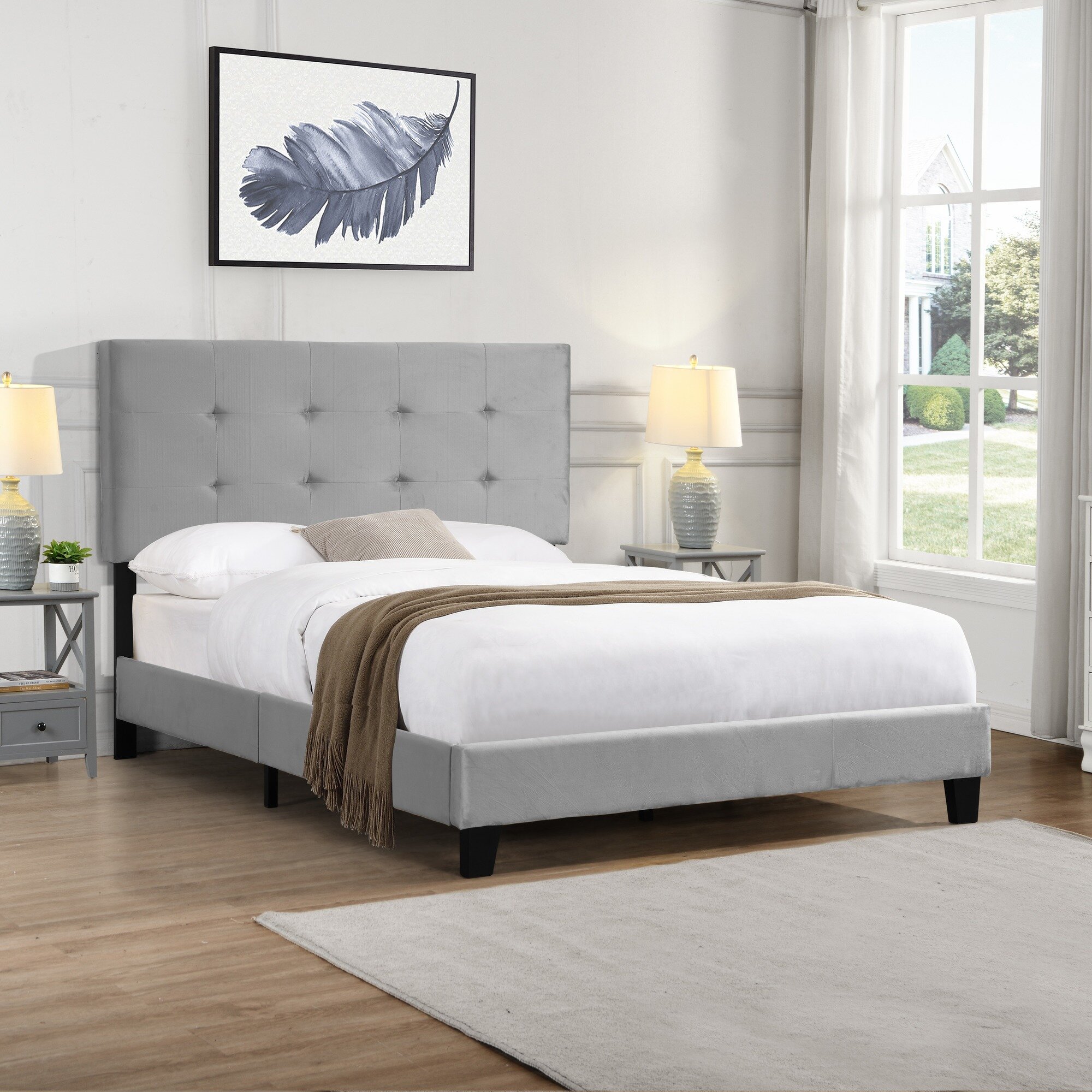 Details about   Queen Size Solid Wood Headboard Bedroom Furniture Bed Head Board Rustic Gray NEW 