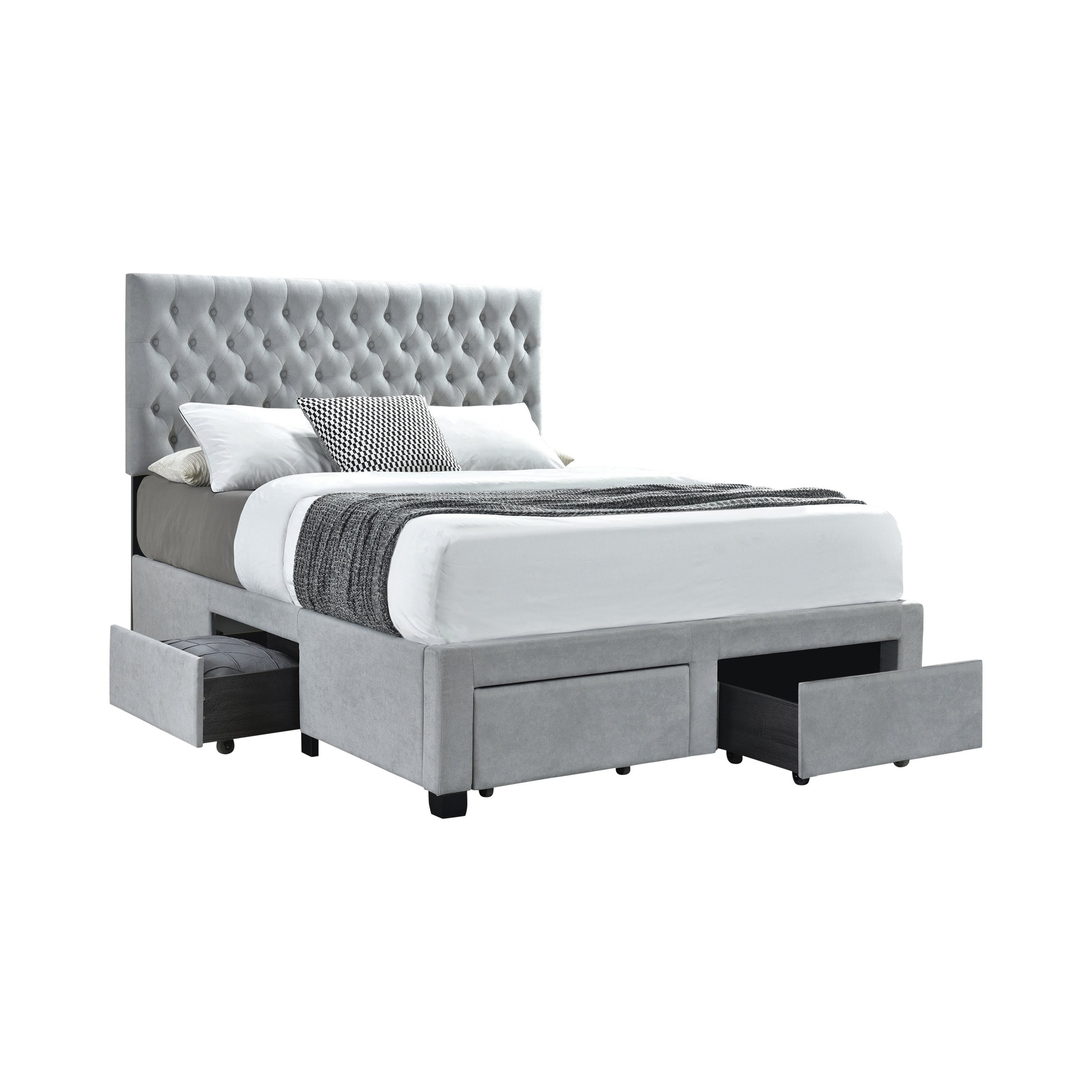 Latitude Run® Jahla Tufted Upholstered Low Profile Storage Platform Bed ...