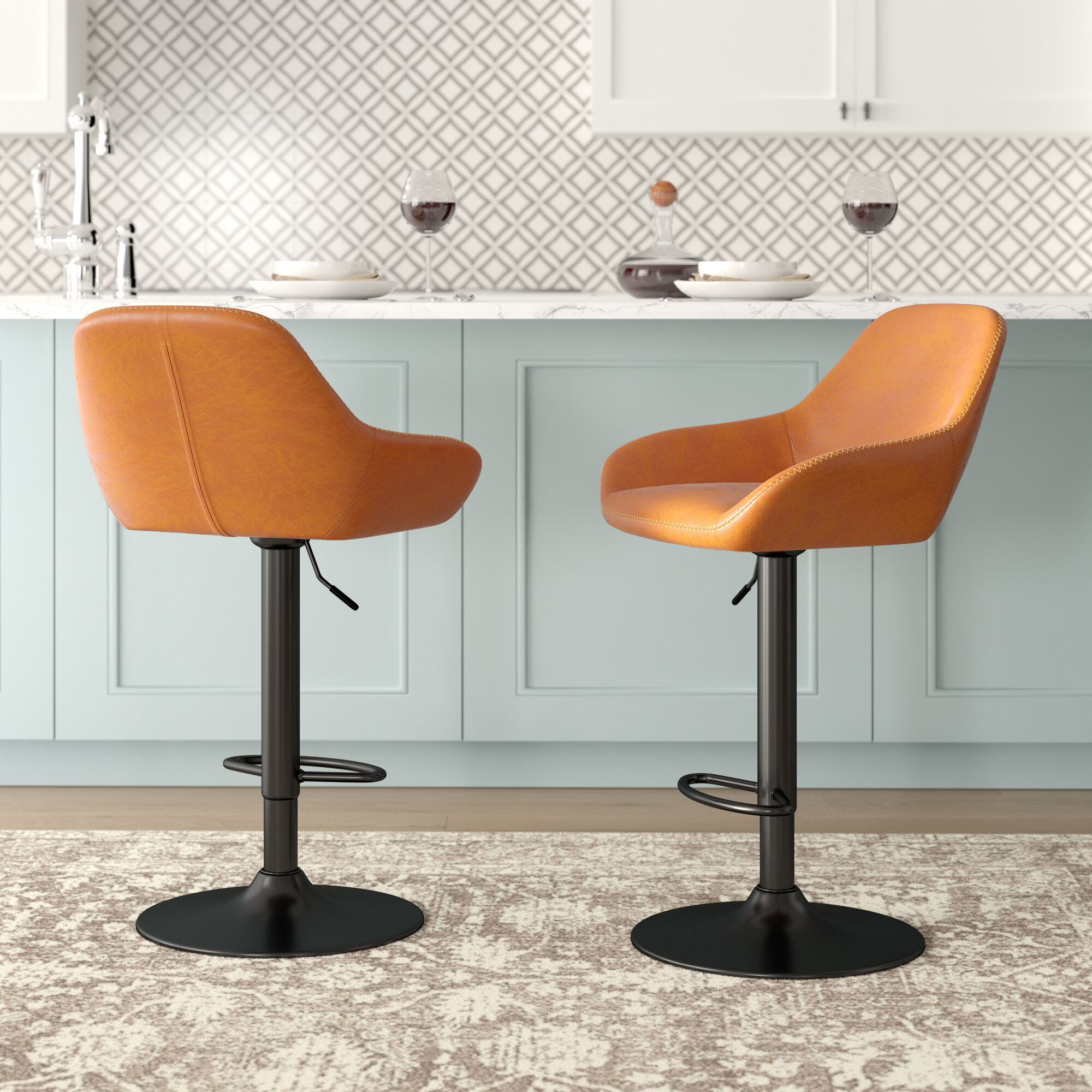 bergin height adjustable swivel bar stool