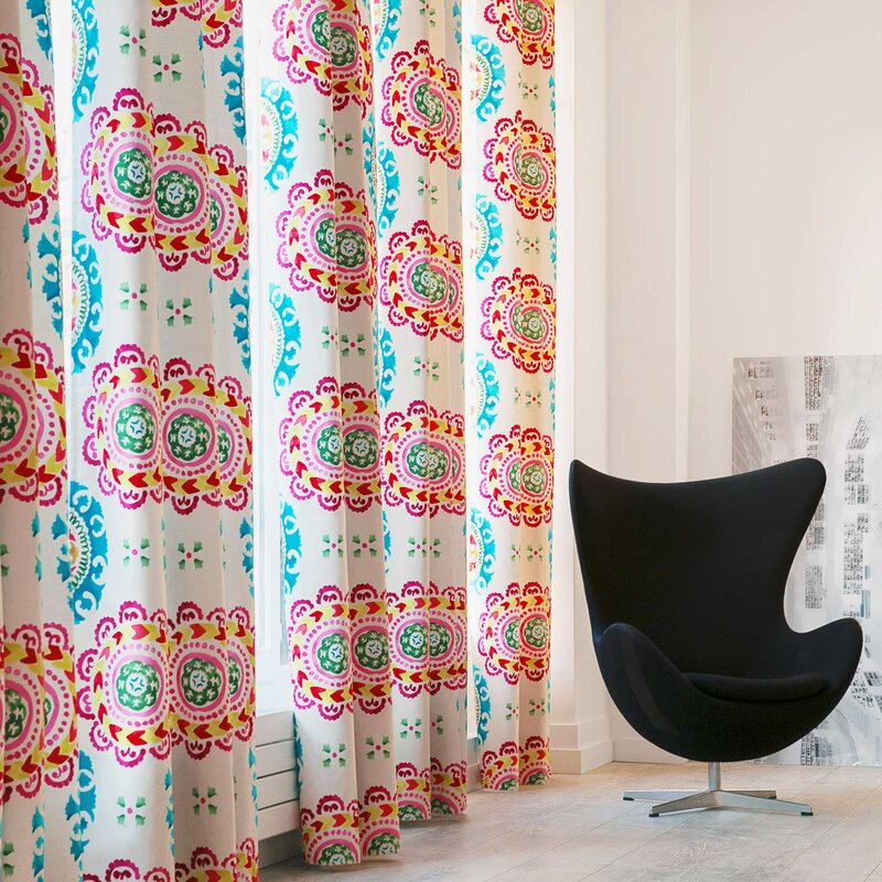 Madura Magellan Floral Blackout Pinch Pleat Single Curtain Panel Wayfair