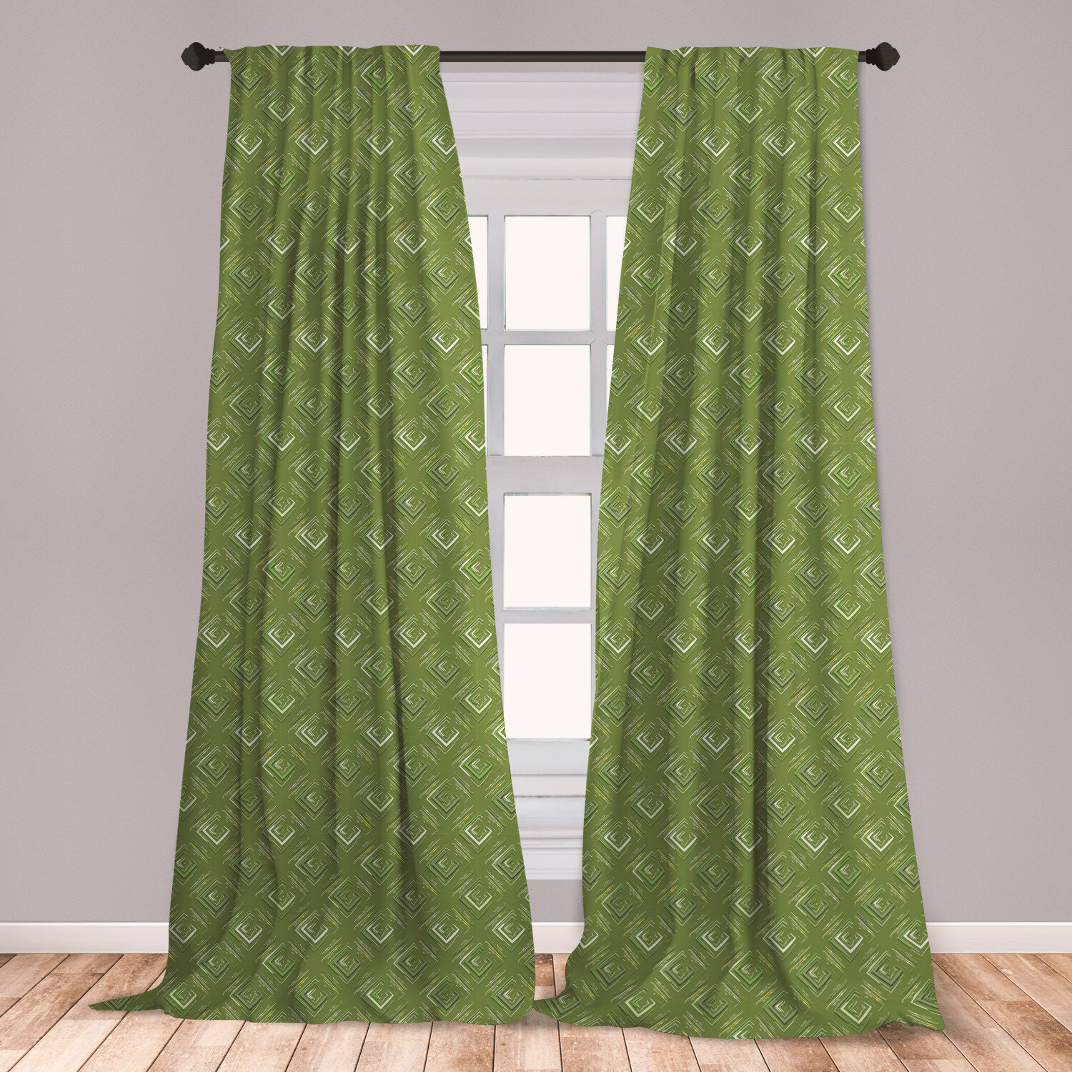 East Urban Home Geometric Room Darkening Rod Pocket Curtain Panels Wayfair