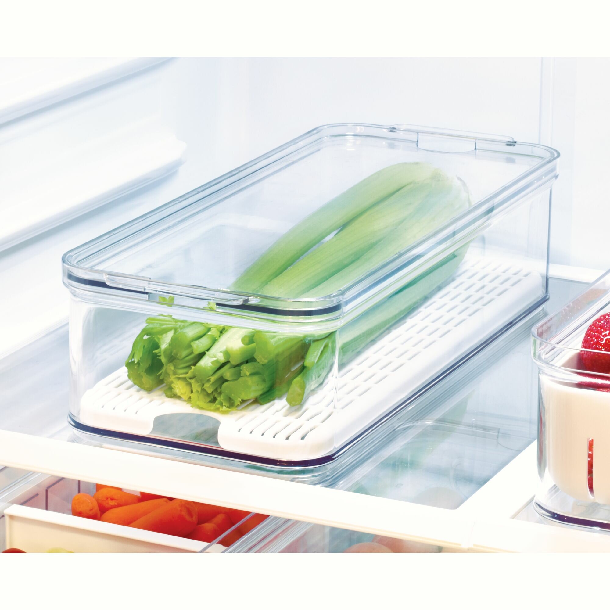 Refrigerator Storage Box Food Container Kitchen Fridge Organizer Freezer Bins