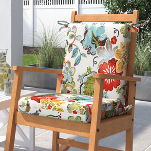 6 X Cushion Seat Pads Chair Dining Garden Patio Office Chair Flower Pattern 