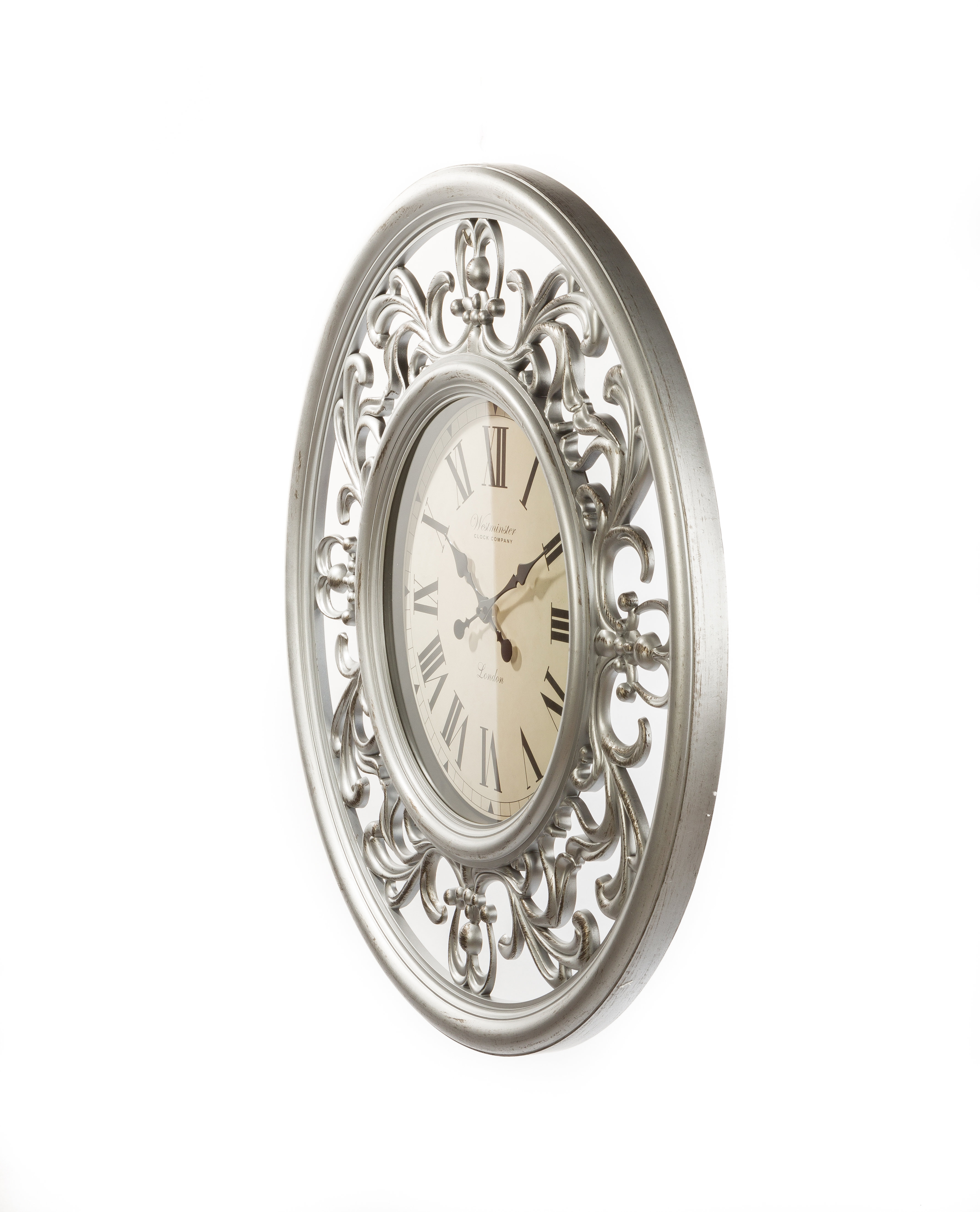 Fleur De Lis Living Oversized Kensa 30" Wall Clock & Reviews Wayfair