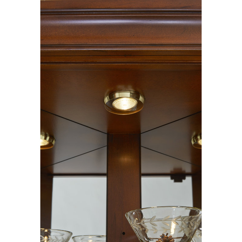 Astoria Grand Kenric Lighted Corner Curio Cabinet Reviews Wayfair