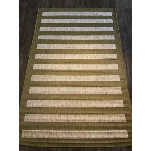 Striped Rugs You Ll Love Wayfair Stjean Green Beige Indoor Outdoor Area Rug