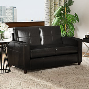 Caswell Wilmot Leather Loveseat by Latitude Run