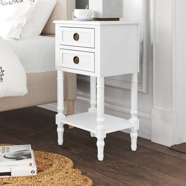 Kelly Clarkson Home James 2 Drawer Solid Wood Nightstand ...